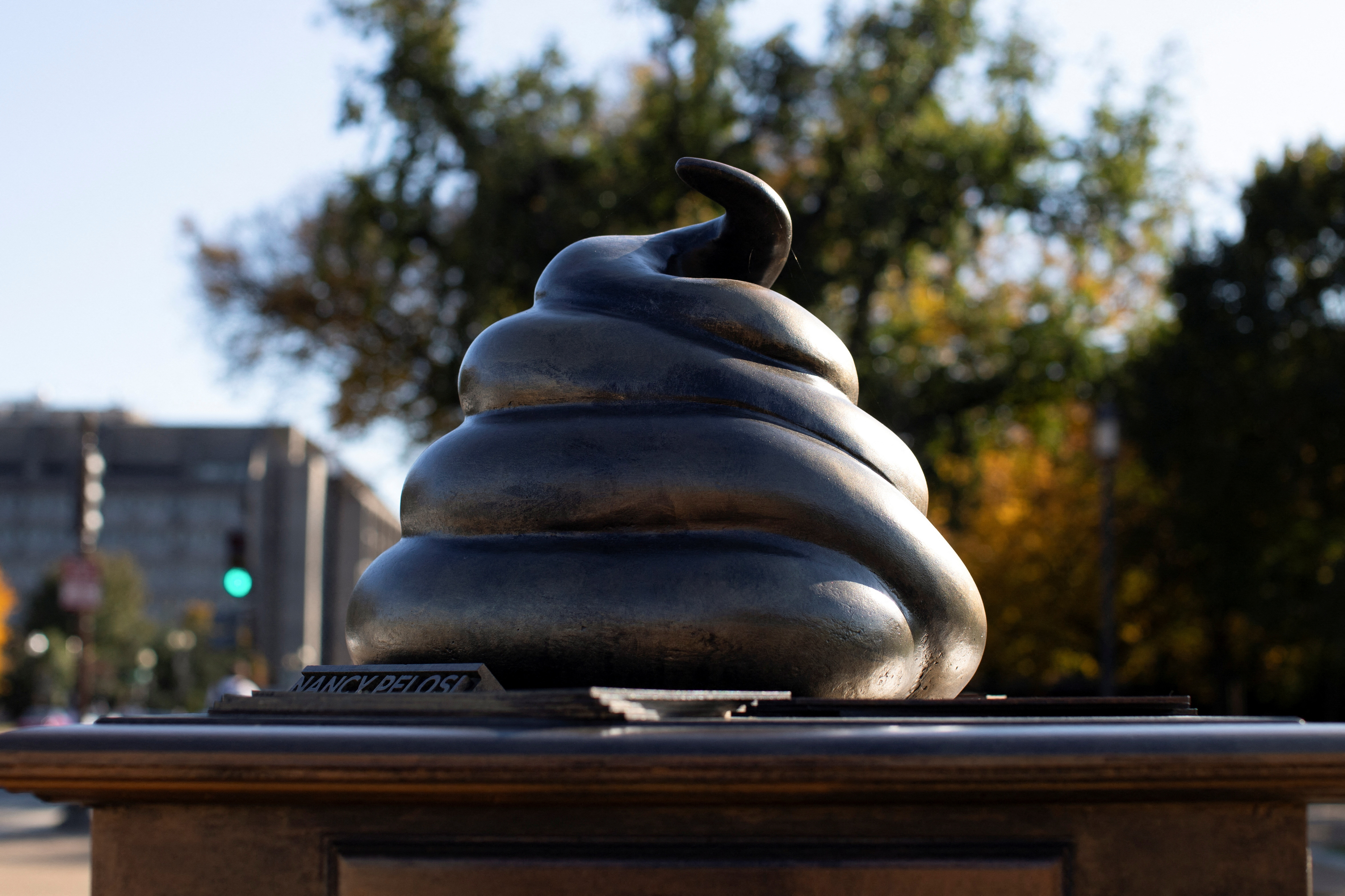 Poop-emoji statue near US Capitol evokes stain of Jan 6 riot