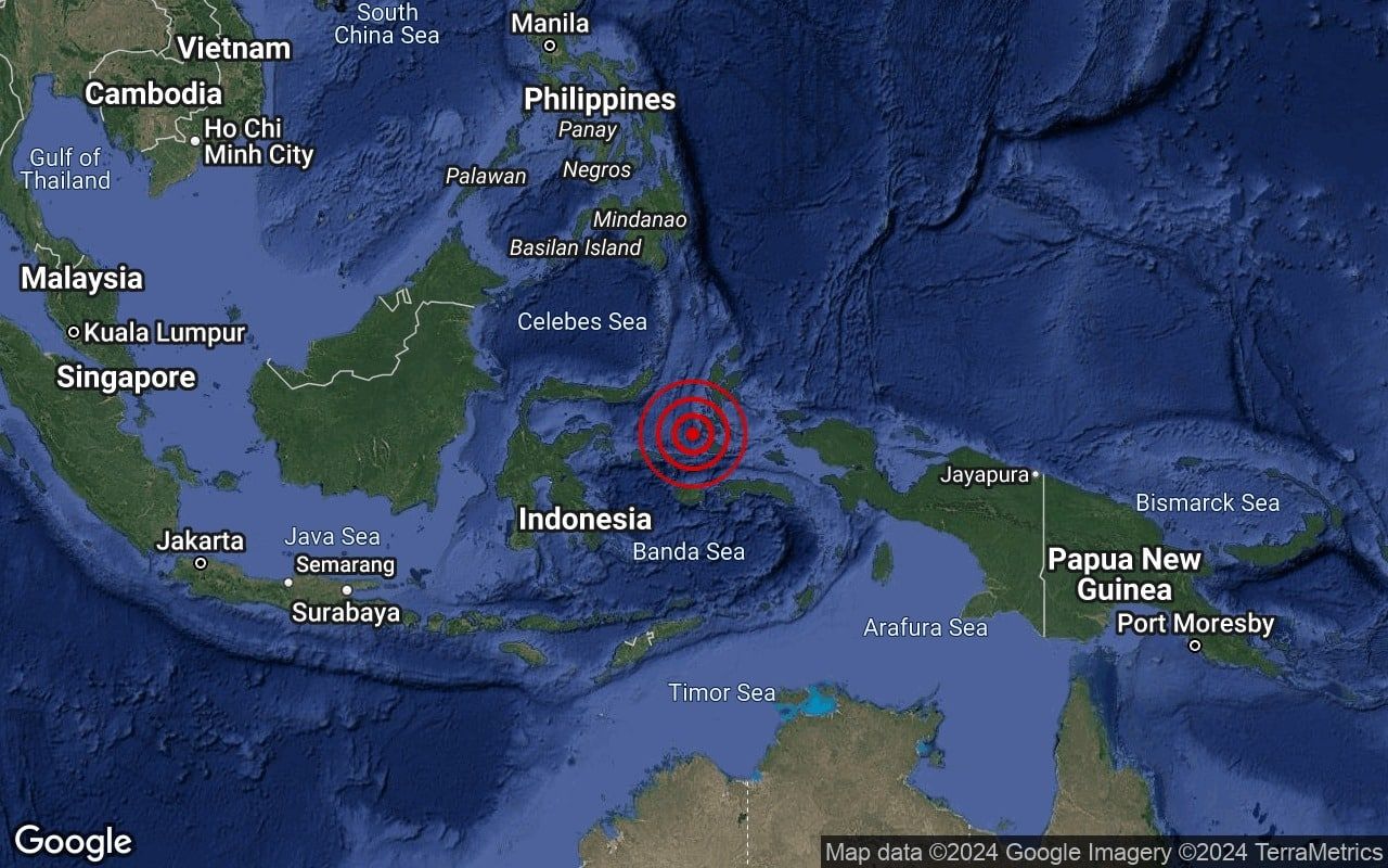 印尼马鲁古海南部5.6级地震  大马没海啸威胁