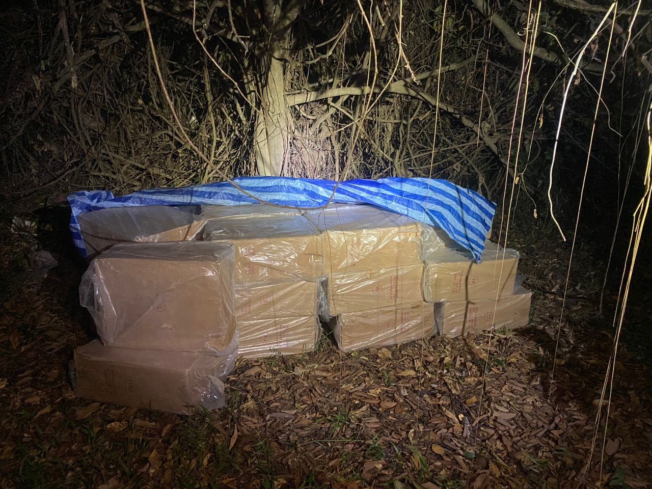 灌木丛查获30万支走私白烟 4人包括2中国人试闯路障被捕