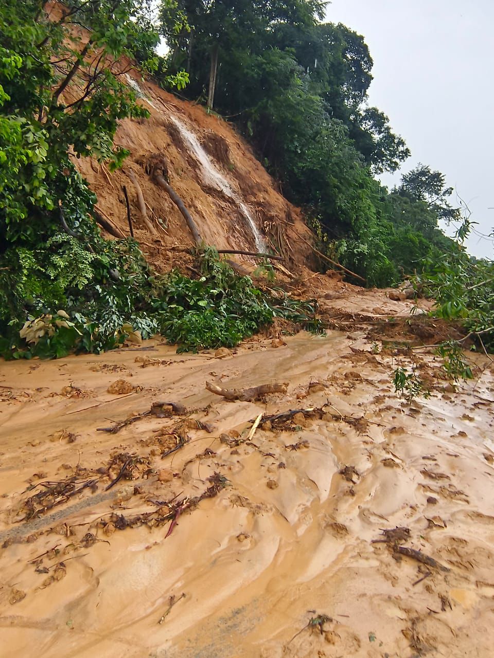 豪雨引发美拉华蒂花园土崩  20户居民被令紧急撤离