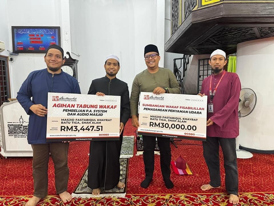 Wakaf Selangor hulur sumbangan lebih RM30,000, naik taraf kemudahan masjid