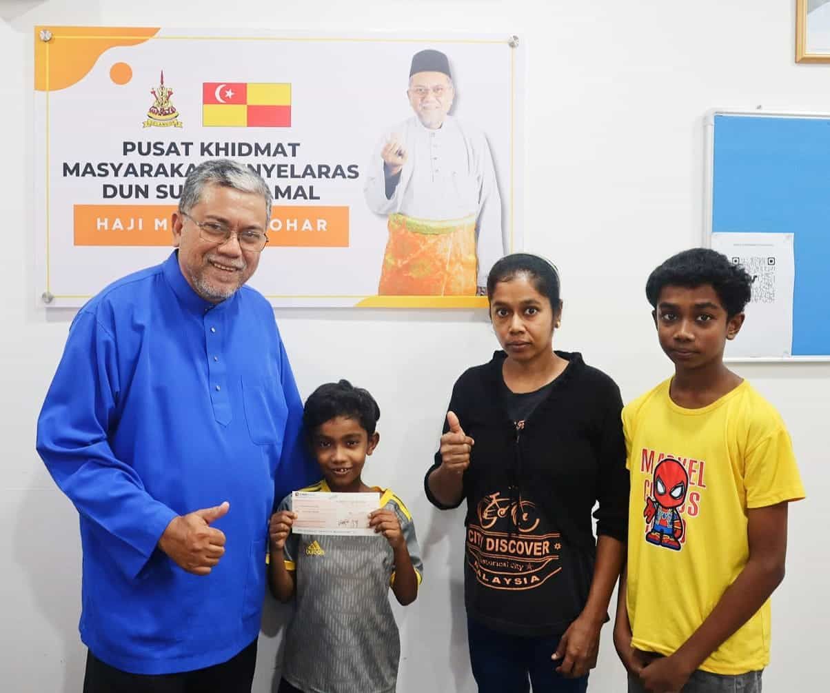 கணவரை இழந்து தவிக்கும் பெண்ணுக்கு ரிம1,000.00 நன்கொடை