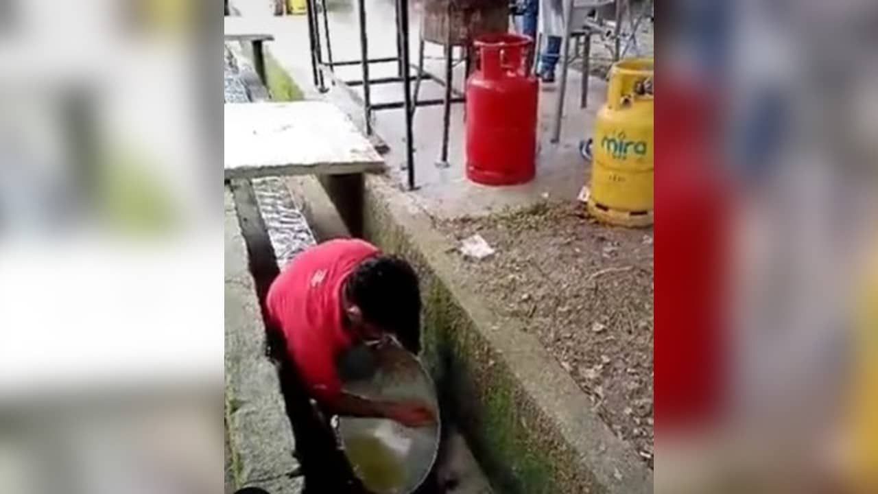 食肆档口员工用沟渠水洗锅视频 不是在莎阿南市厅管辖区发生