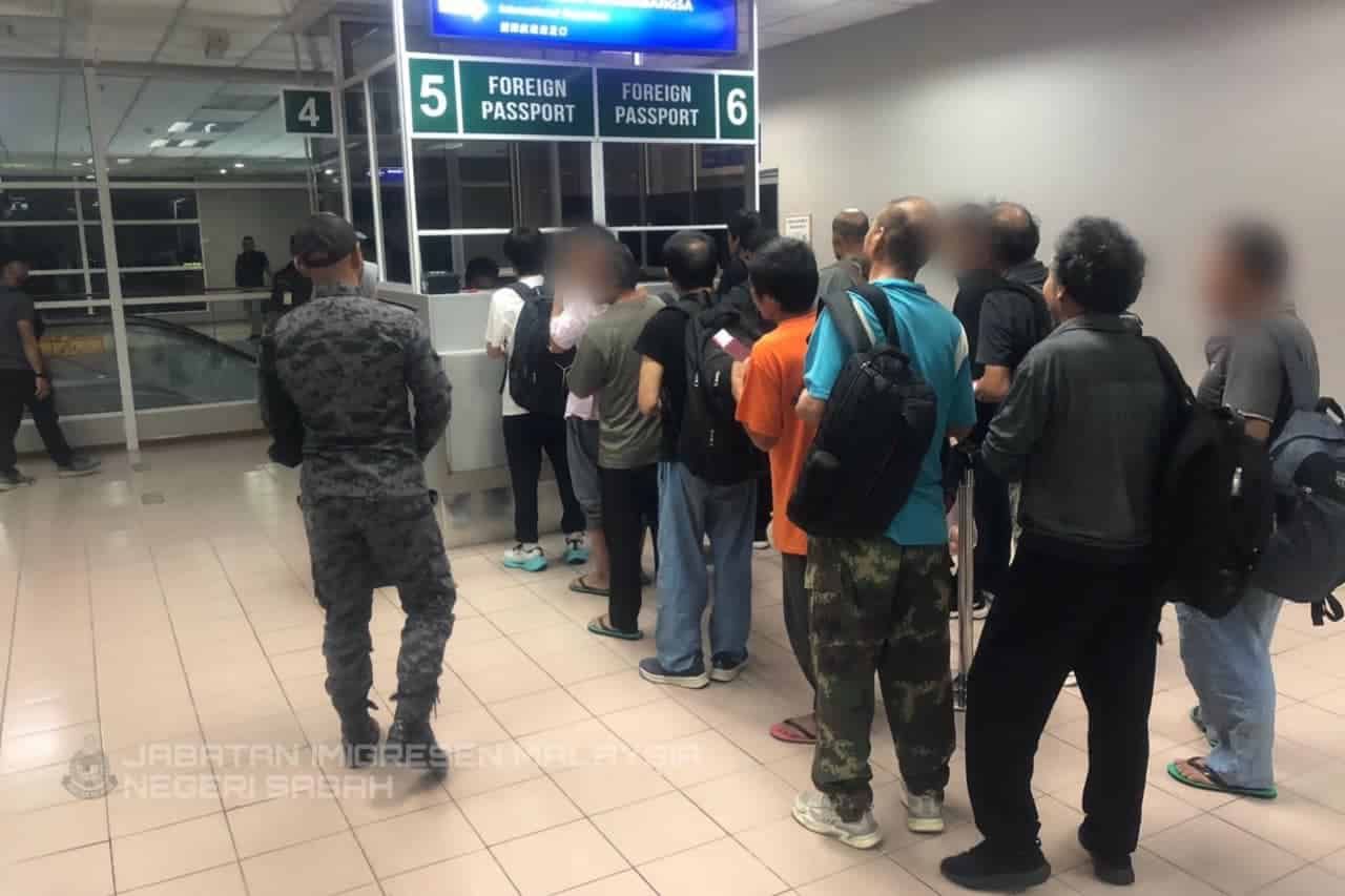 沙巴移民局遣返24中国人