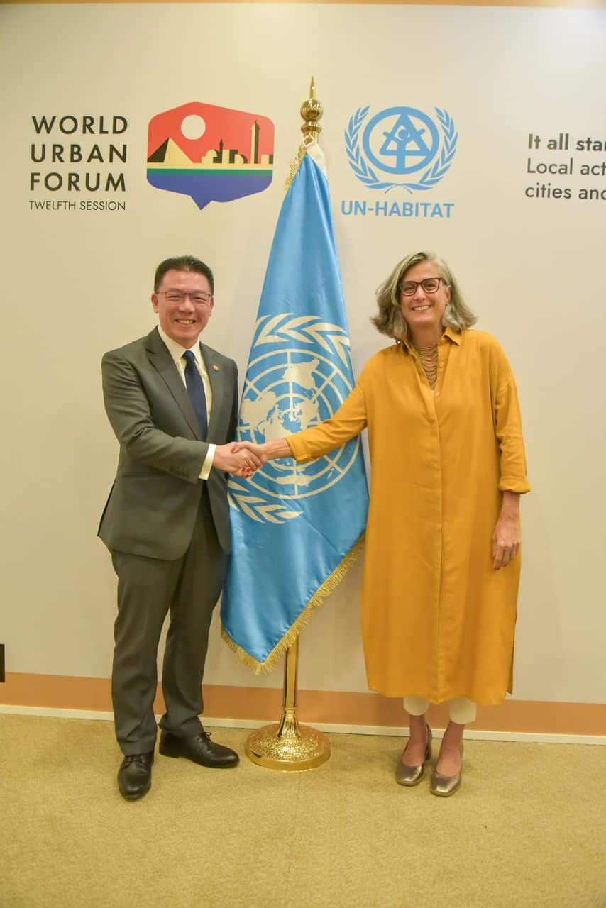 倪可敏与联合国人居署安娜合面 讨论绿色发展循环经济等议题