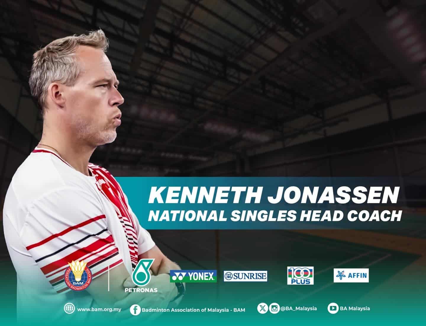 Kenneth Jonassen dilantik jurulatih perseorangan badminton negara