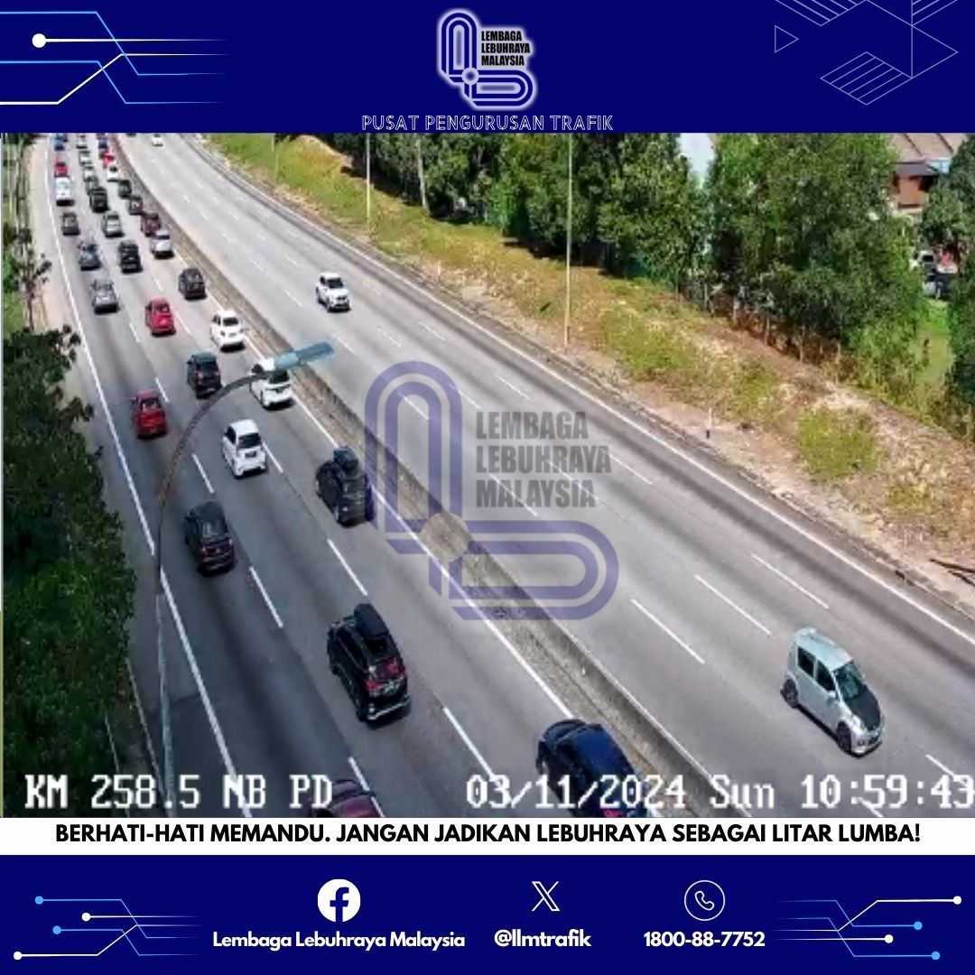 游子结束连假返巴生谷 主要大道车流量料中午渐增