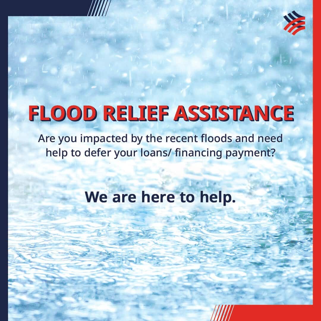 丰隆银行启动水灾援助可延迟还贷至6个月  免费更换提款.信用卡等