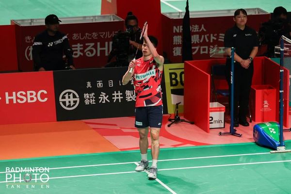 【日本羽球大师赛决赛】梁峻豪不敌李诗沣 2局落败收获亚军