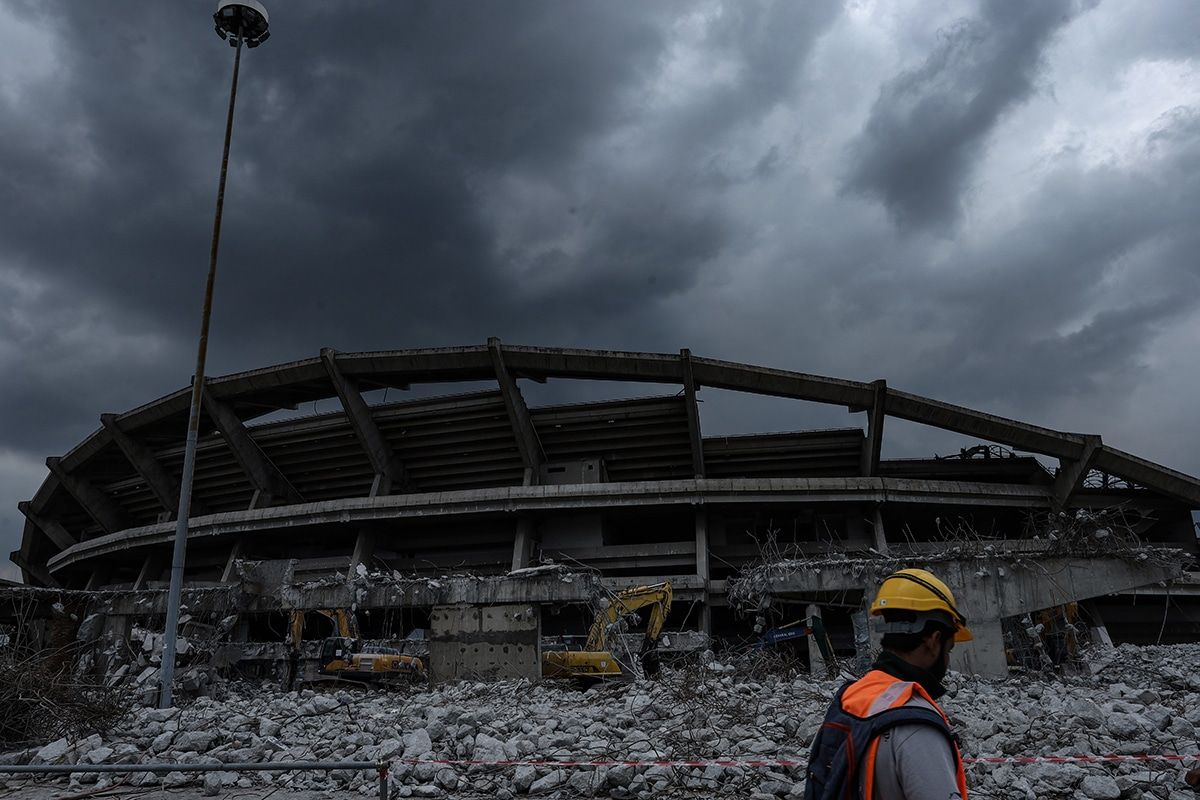 莎阿南体育馆拆除工程符合标准    排水系统不受影响.未导致水灾