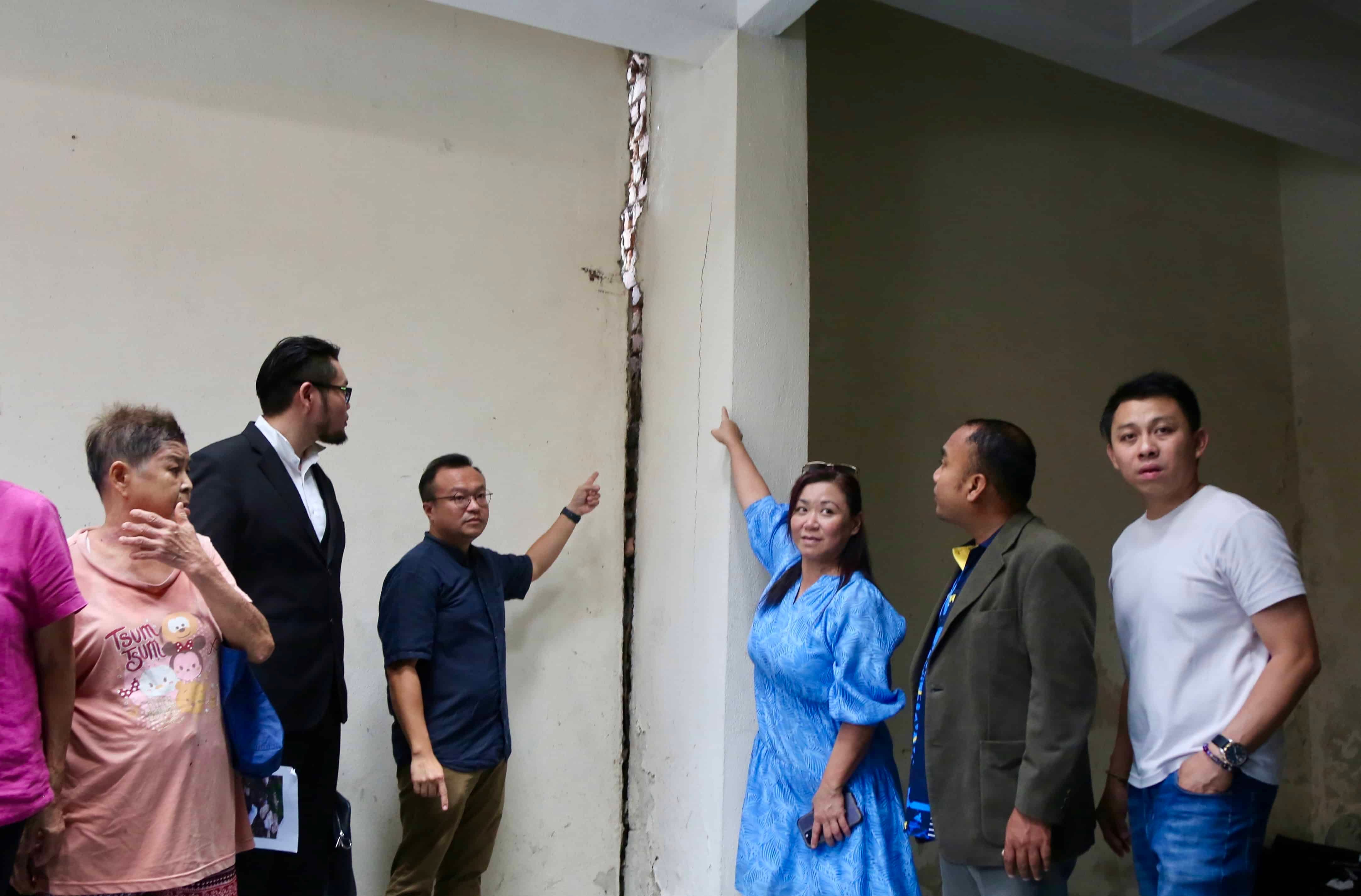 工程酿房屋龟裂·地面下陷 游佳豪促大道公司正视问题