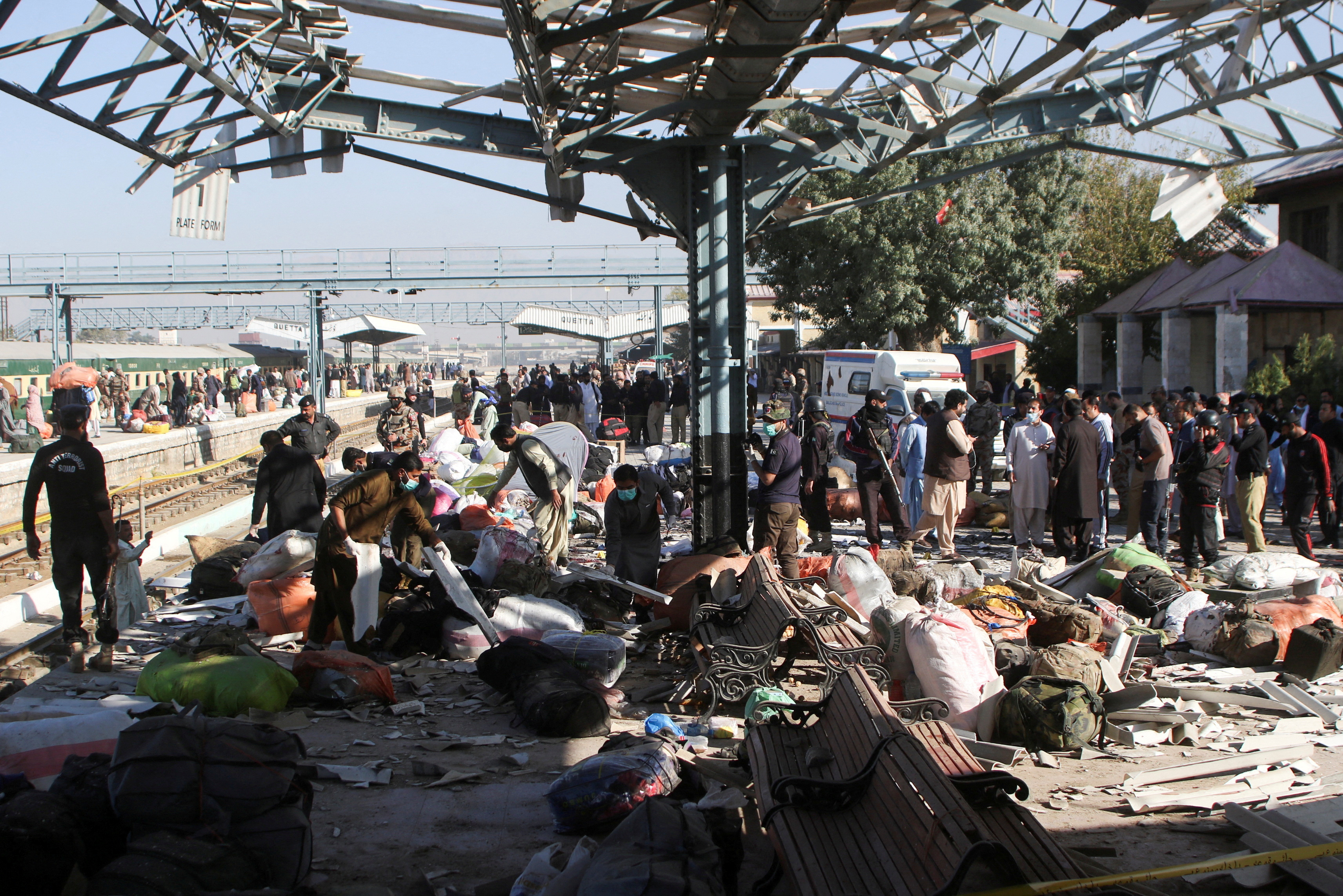 At least 24 killed in Pakistan train station bomb blast