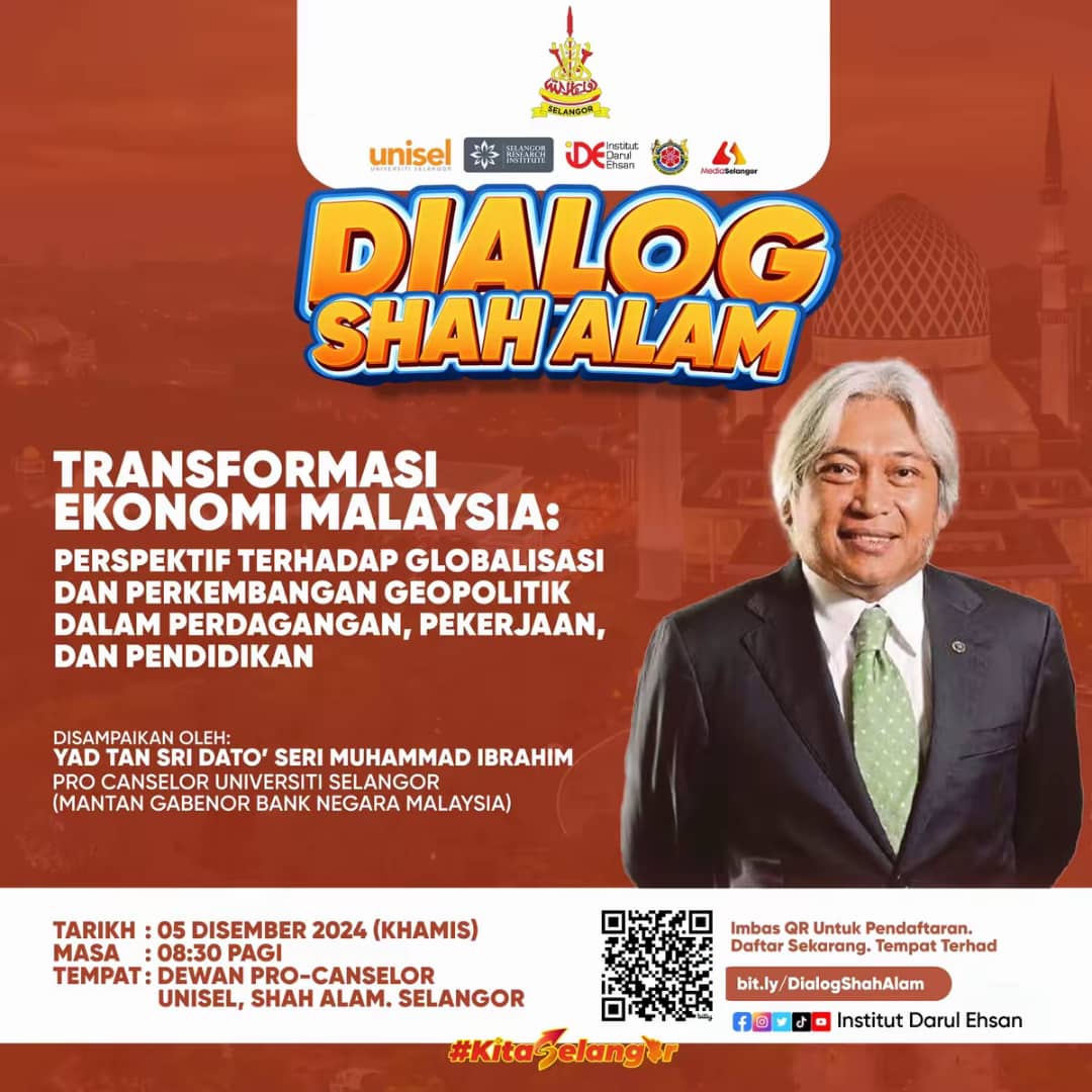 Dialog Shah Alam esok, bekas gabenor Bank Negara kupas isu ekonomi