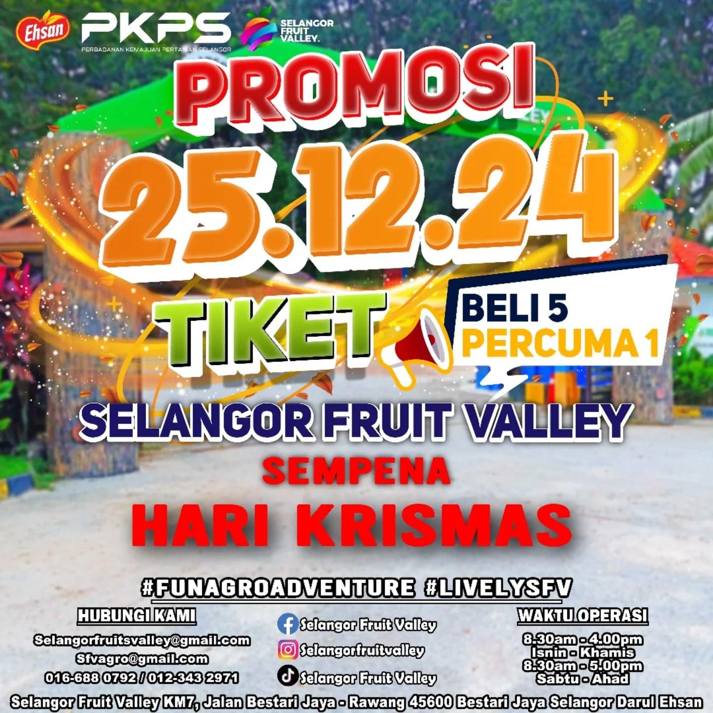 Selangor Fruit Valley tawar beli lima tiket percuma satu
