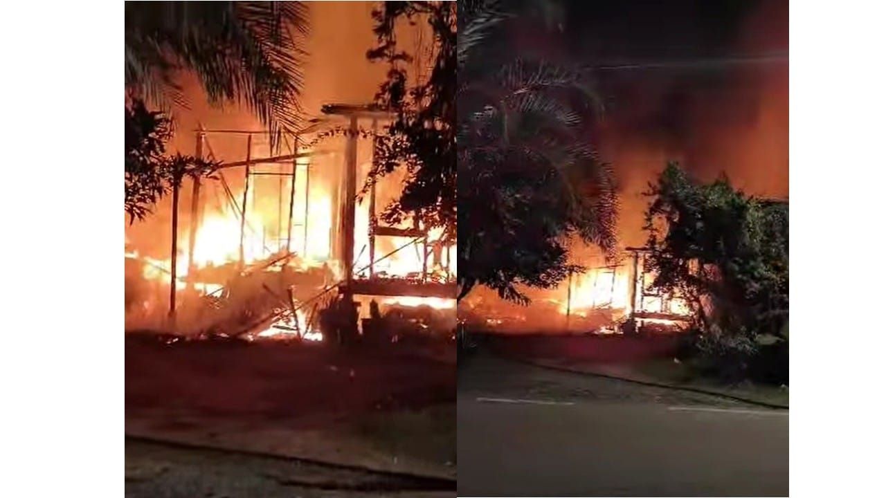 波德申一民宅凌晨失火   一家六口及时逃生保命