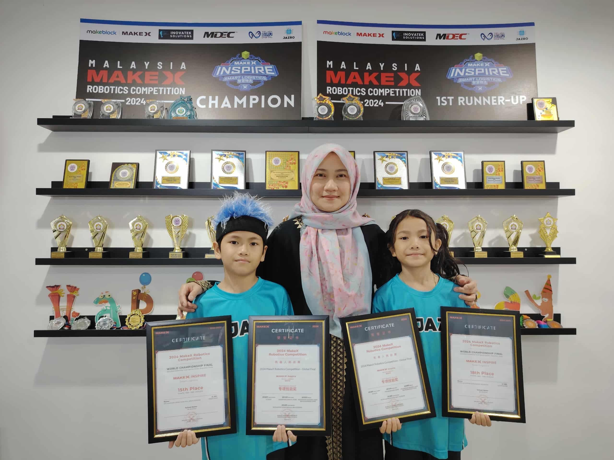Dua beradik dari Selangor raih anugerah pertandingan robotik antarabangsa di China
