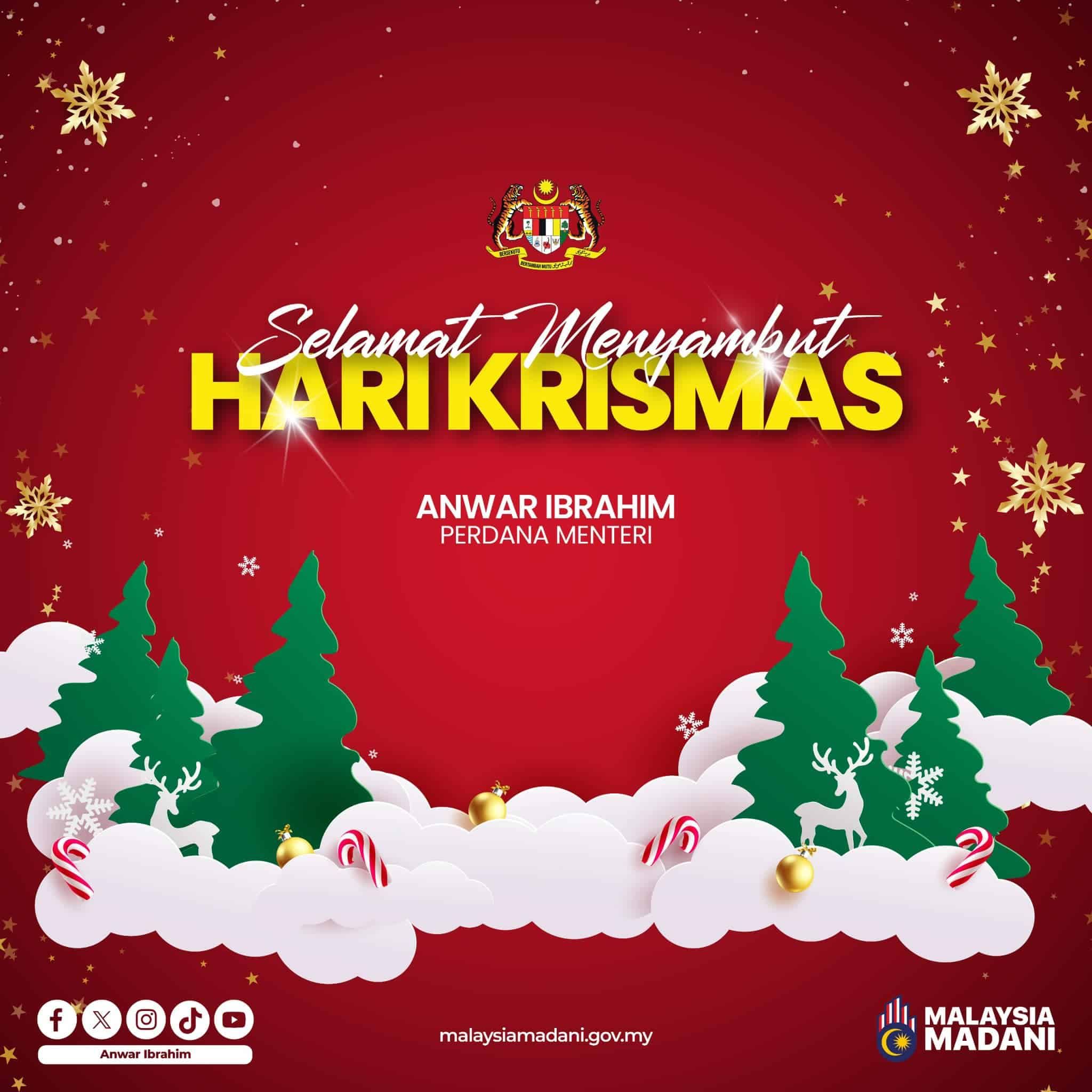 安华献圣诞祝福：杜绝一切制造种族对立或分裂行为