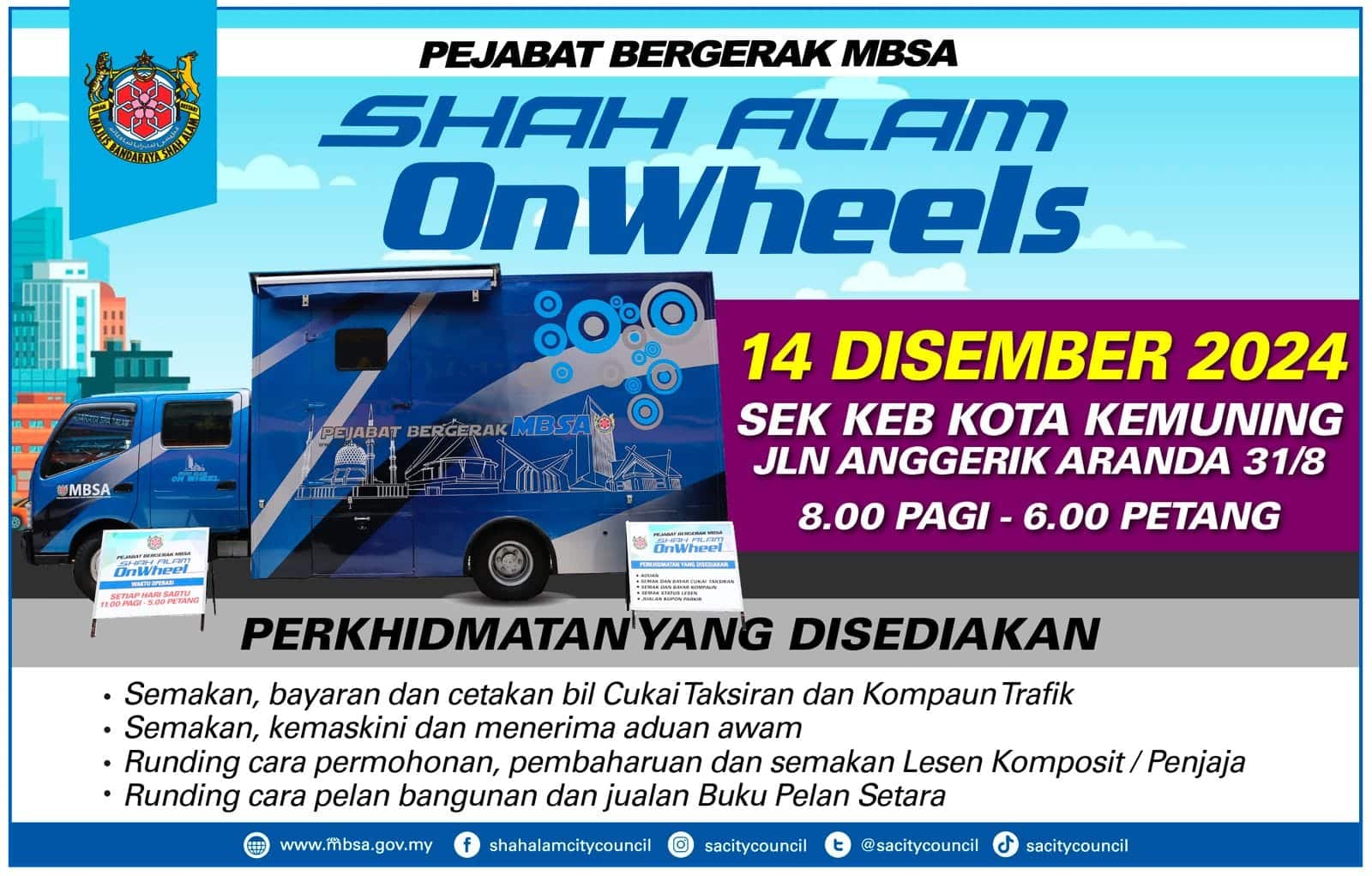 Bayar cukai taksiran, kompaun MBSA di SK Kota Kemuning esok
