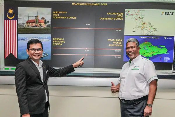 மலேசியாவிலிருந்து சிங்கப்பூருக்கு பசுமை மின்சாரத்தின் முதல் பரிமாற்றம் இன்று