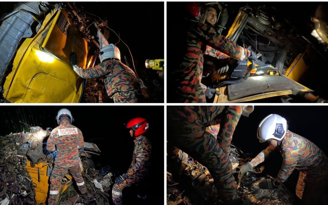 罗里失控坠大道旁山谷  司机与跟车员受困12小时丧命