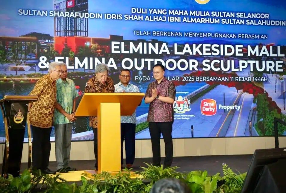 雪州苏丹开幕艾美娜湖畔商场及户外雕塑馆