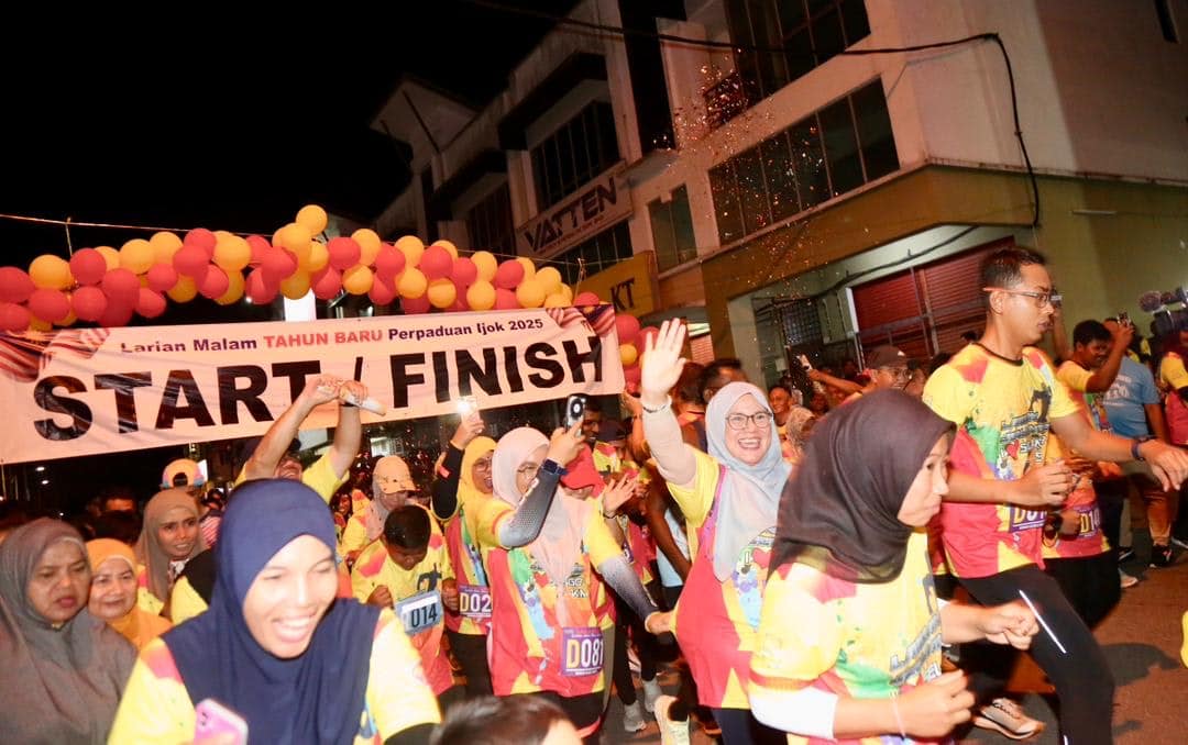 Lebih 400 sertai larian di Ijok, mulakan tahun baharu dengan gaya hidup sihat