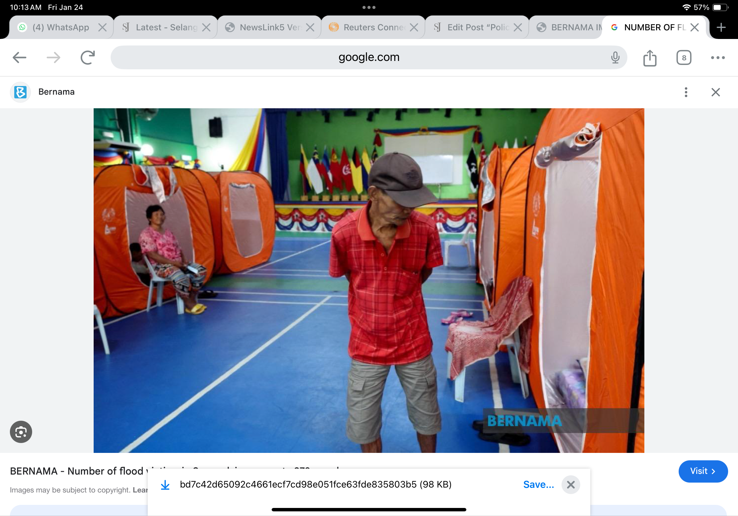 Number of flood evacuees in Sarawak rises to 100