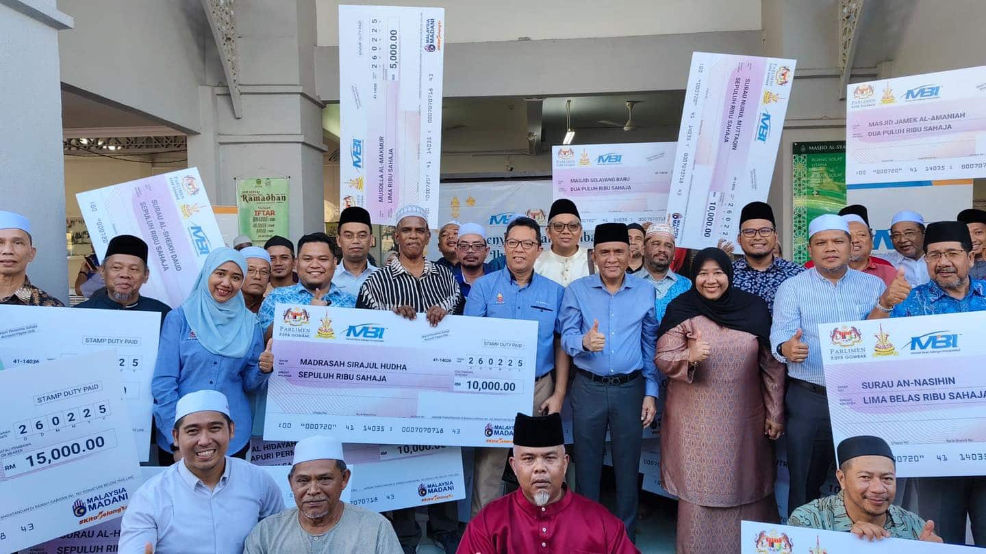 RM1.6 juta bantu masjid, surau di Parlimen Gombak imarah program Ramadan