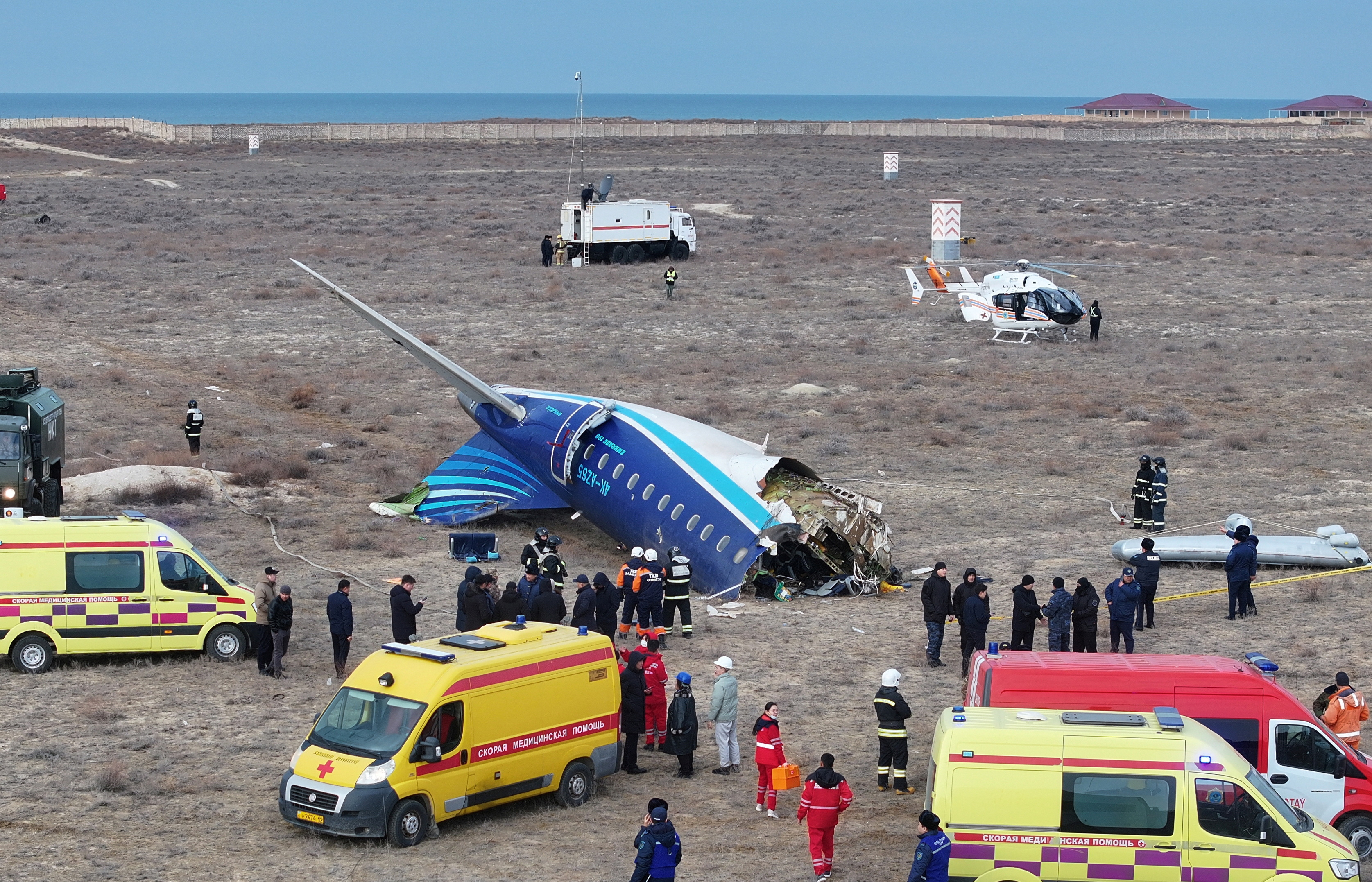Crashed Azerbaijani plane riddled with holes, says report