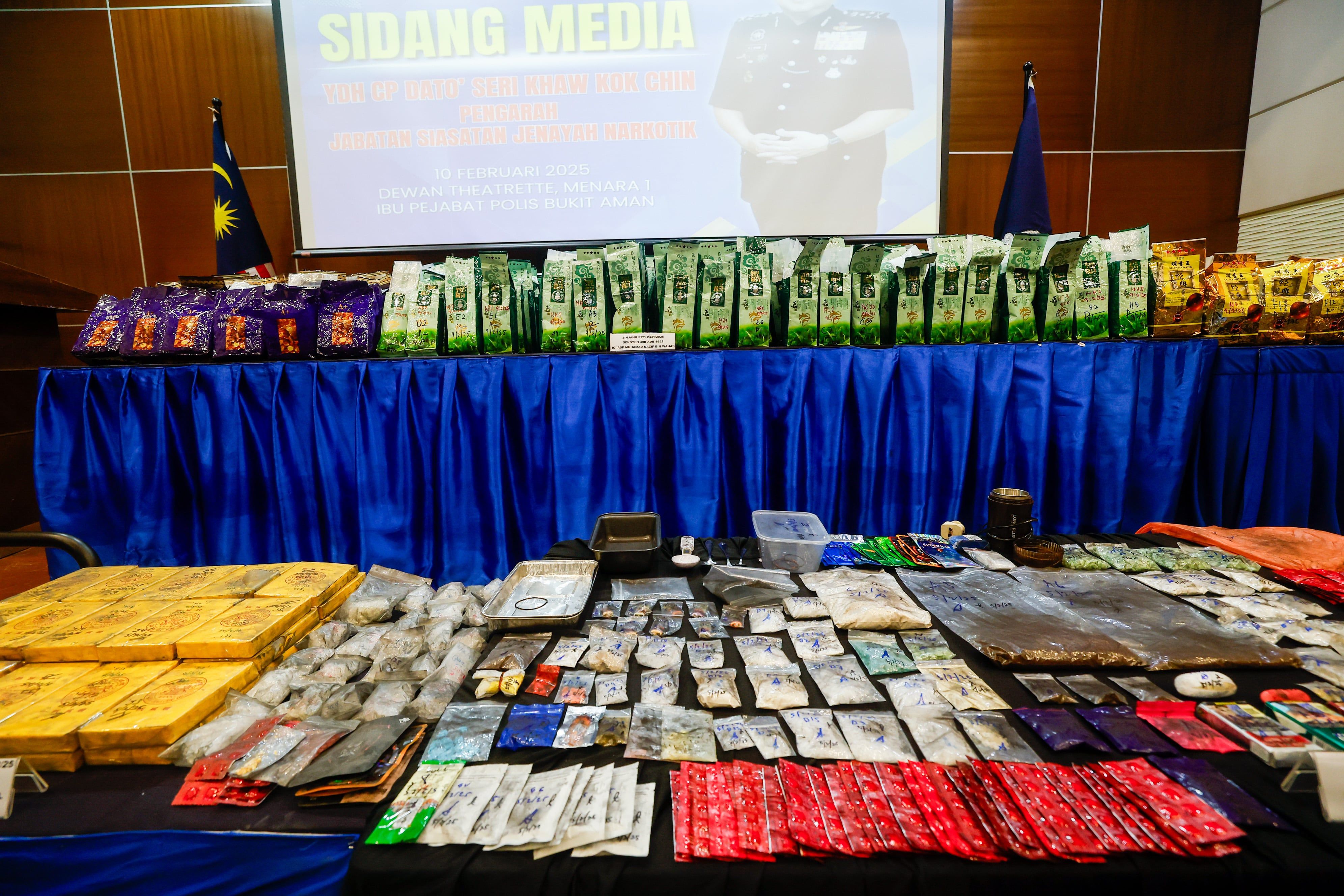 瓦解雪隆区贩毒集团  警方起获逾千万各类毒品