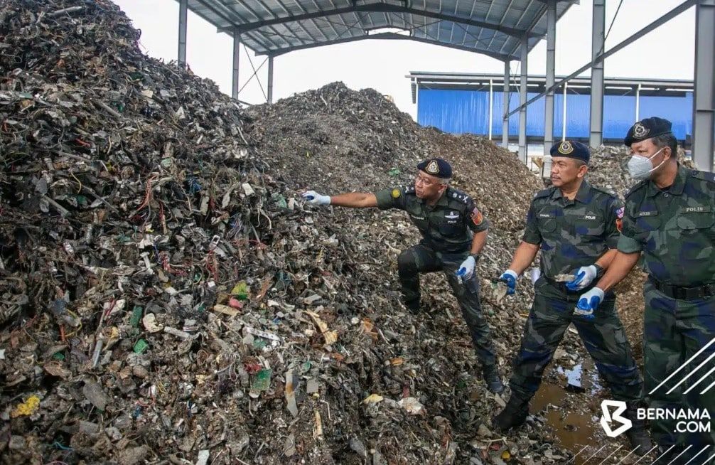 取缔47家非法电子垃圾厂   警方调查是否集团操控