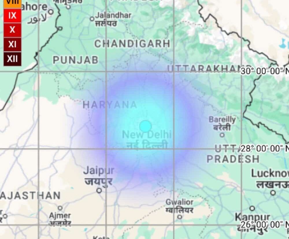 இந்தியத் தலைநகர் புதுடில்லியில் பூகம்பம் - பீதியில் மக்கள்