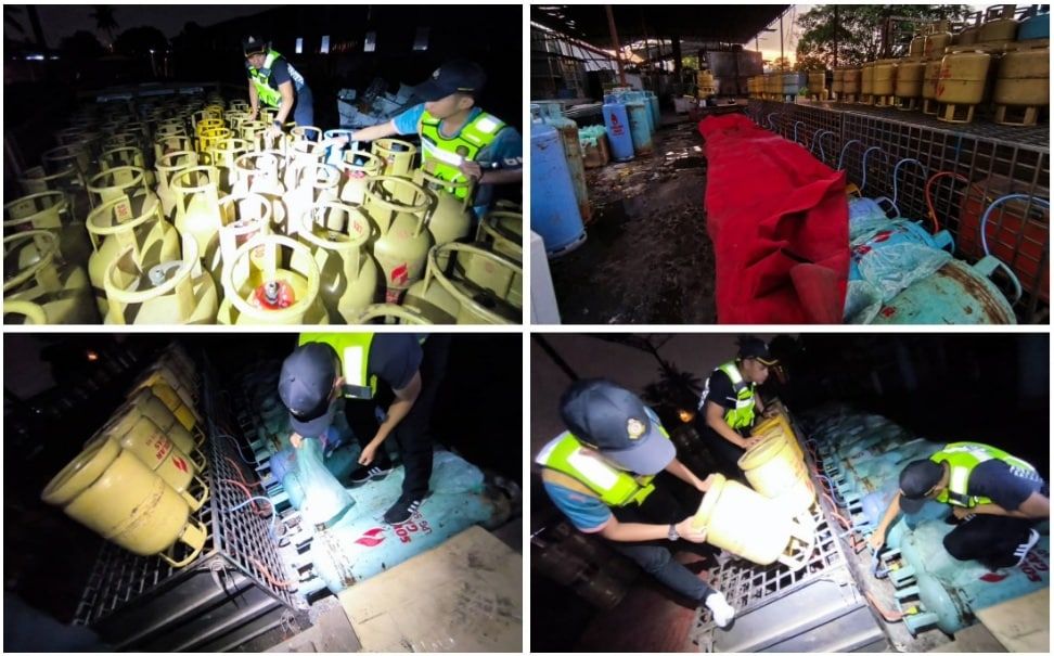 内贸部突袭非法仓库 捣破滥用补贴液化石油气活动