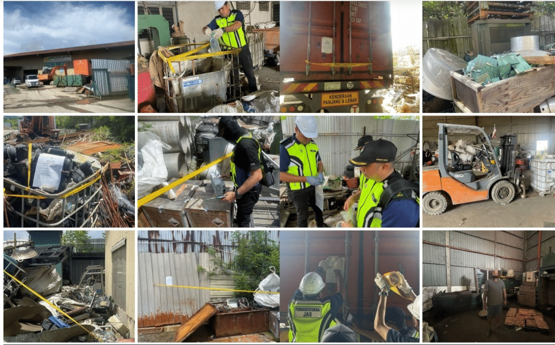 砂州行动部队古晋临检  查获市值逾2161万电子废料