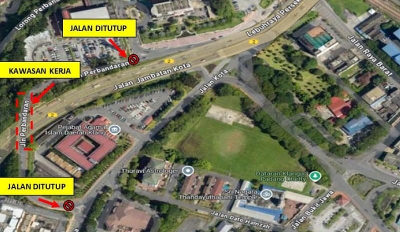 让路桥梁维修工程  巴生市议会路明起封路3天