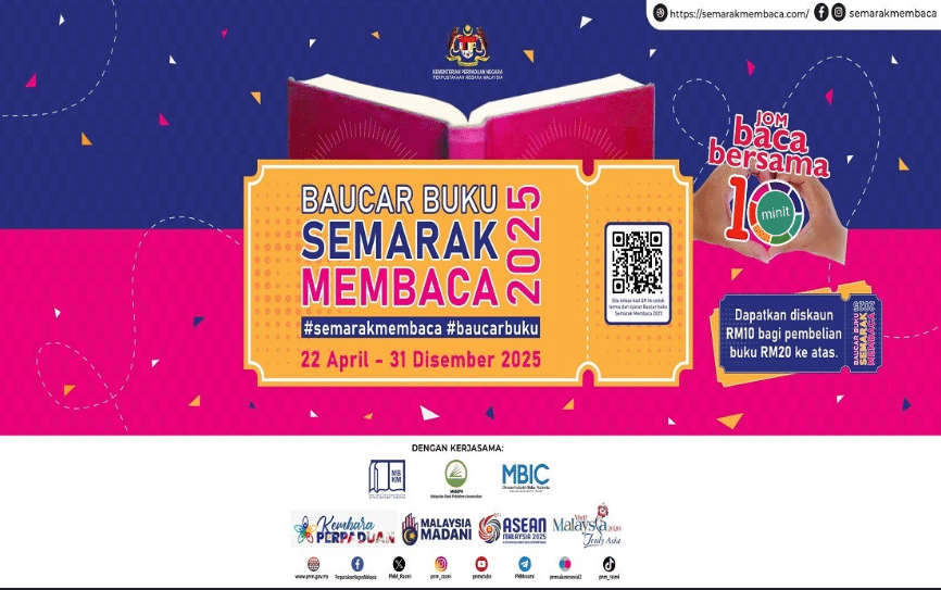 Semarak Membaca புத்தக பற்றுச்சீட்டு திட்டத்திற்காக அரசாங்கம் 10 லட்சம் ரிங்கிட் ஒதுக்கீடு