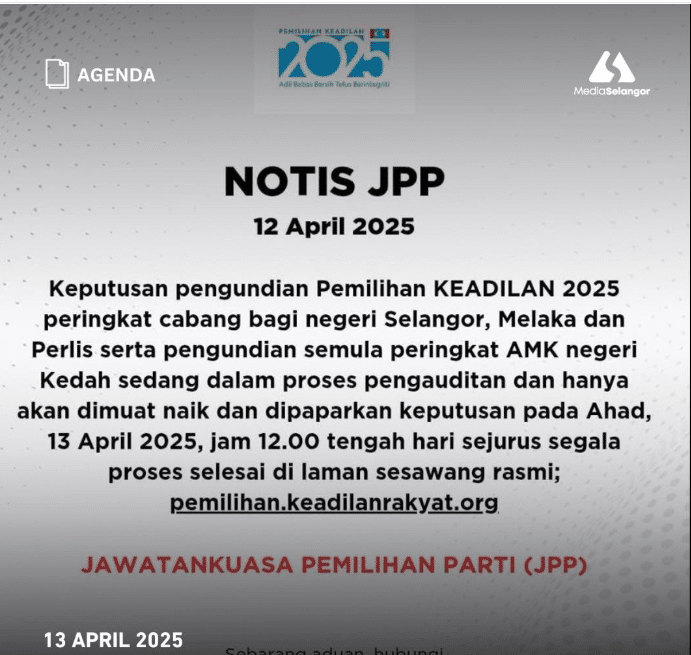 公正党雪州.甲州及玻州    区部选举成绩今午揭晓