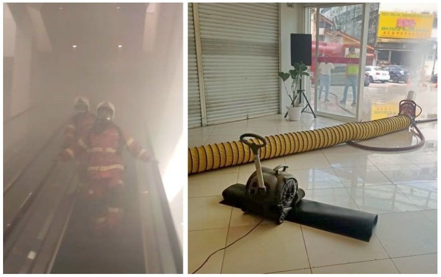 太平一商场货仓起火  浓烟弥漫·幸无人伤亡