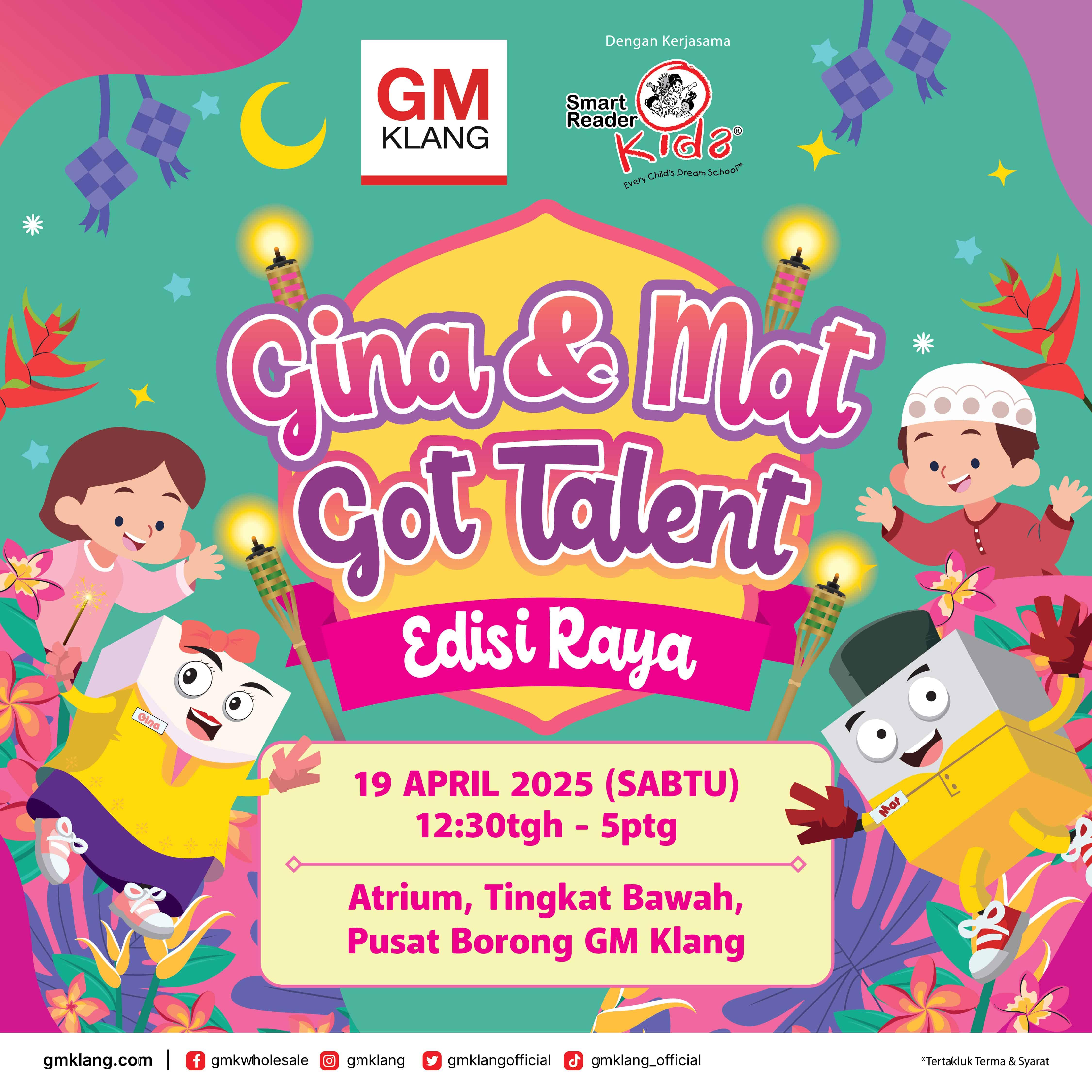 Si cilik serikan pentas raya GM Klang dalam "Gina & Mat Got Talent" edisi raya
