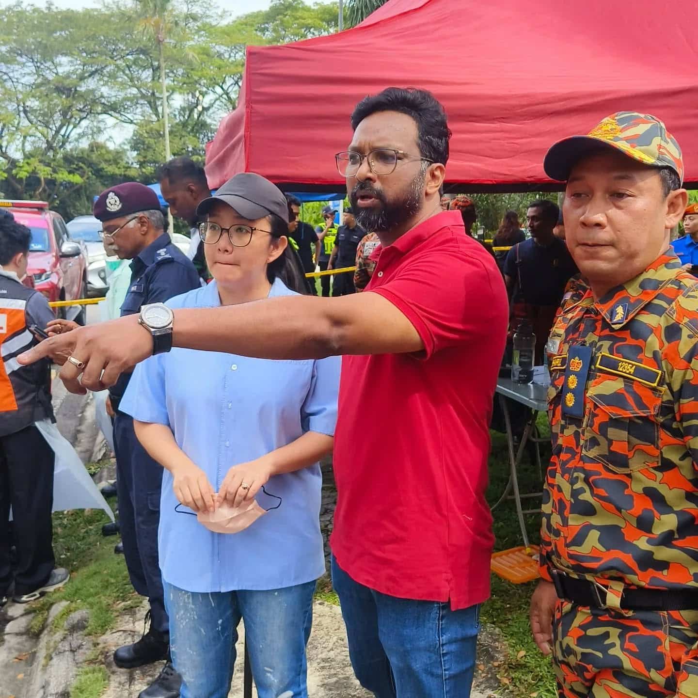 视察天然气管失火灾区 黄美诗：火势逐渐转弱