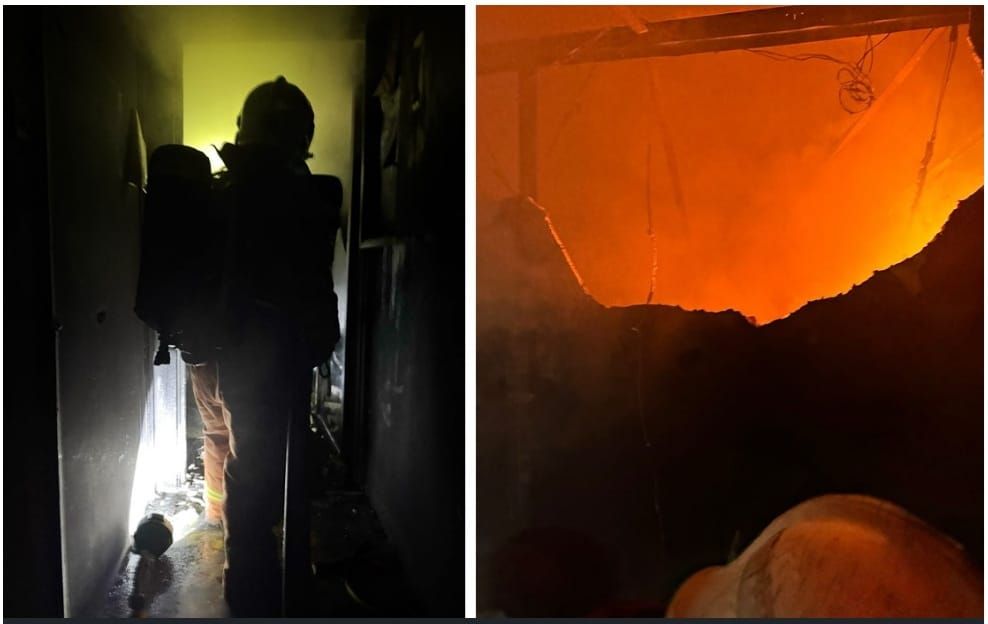 灵市一双层店屋火灾无伤亡