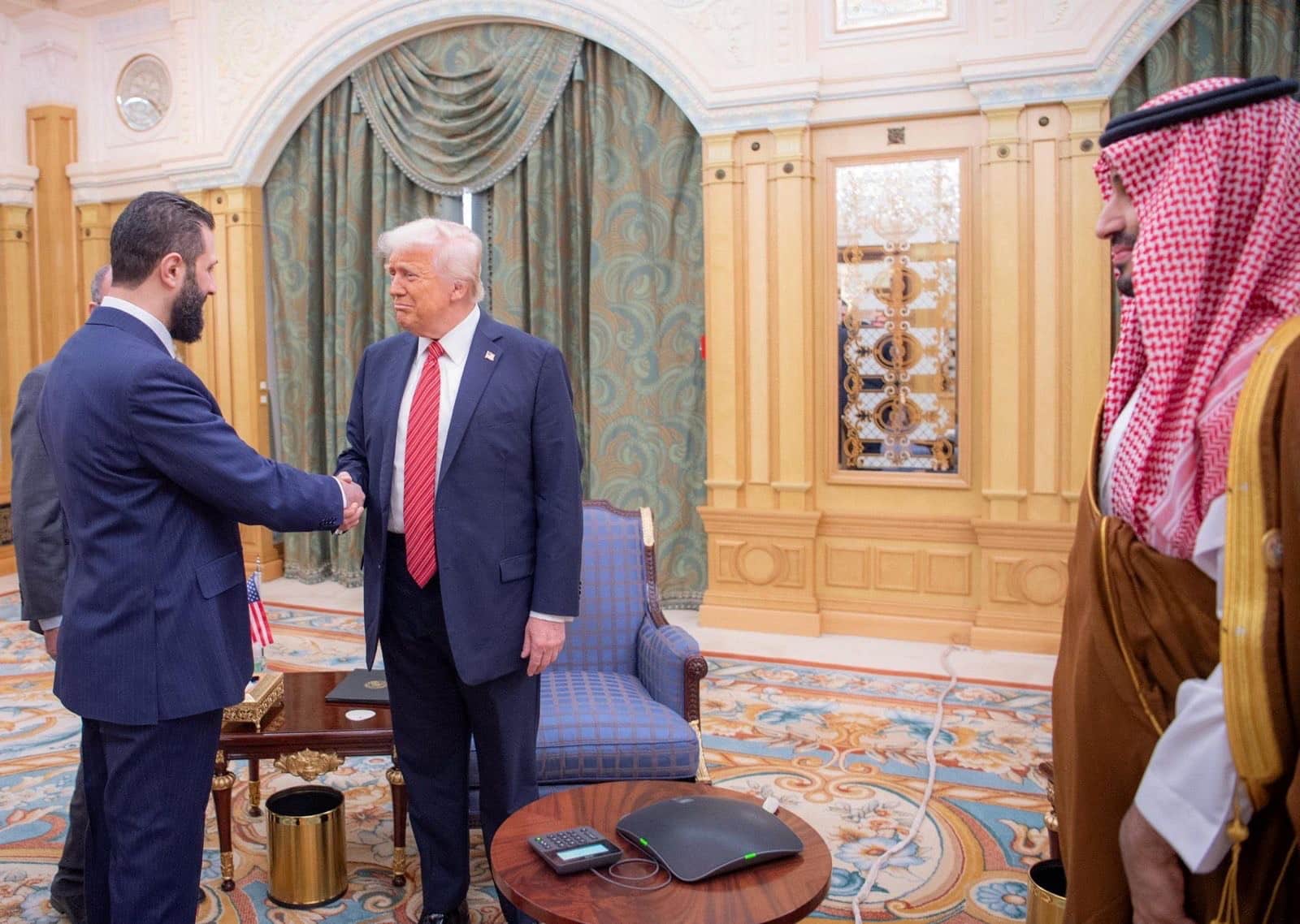 Trump meets Syrian president, urges him to establish ties with Israel