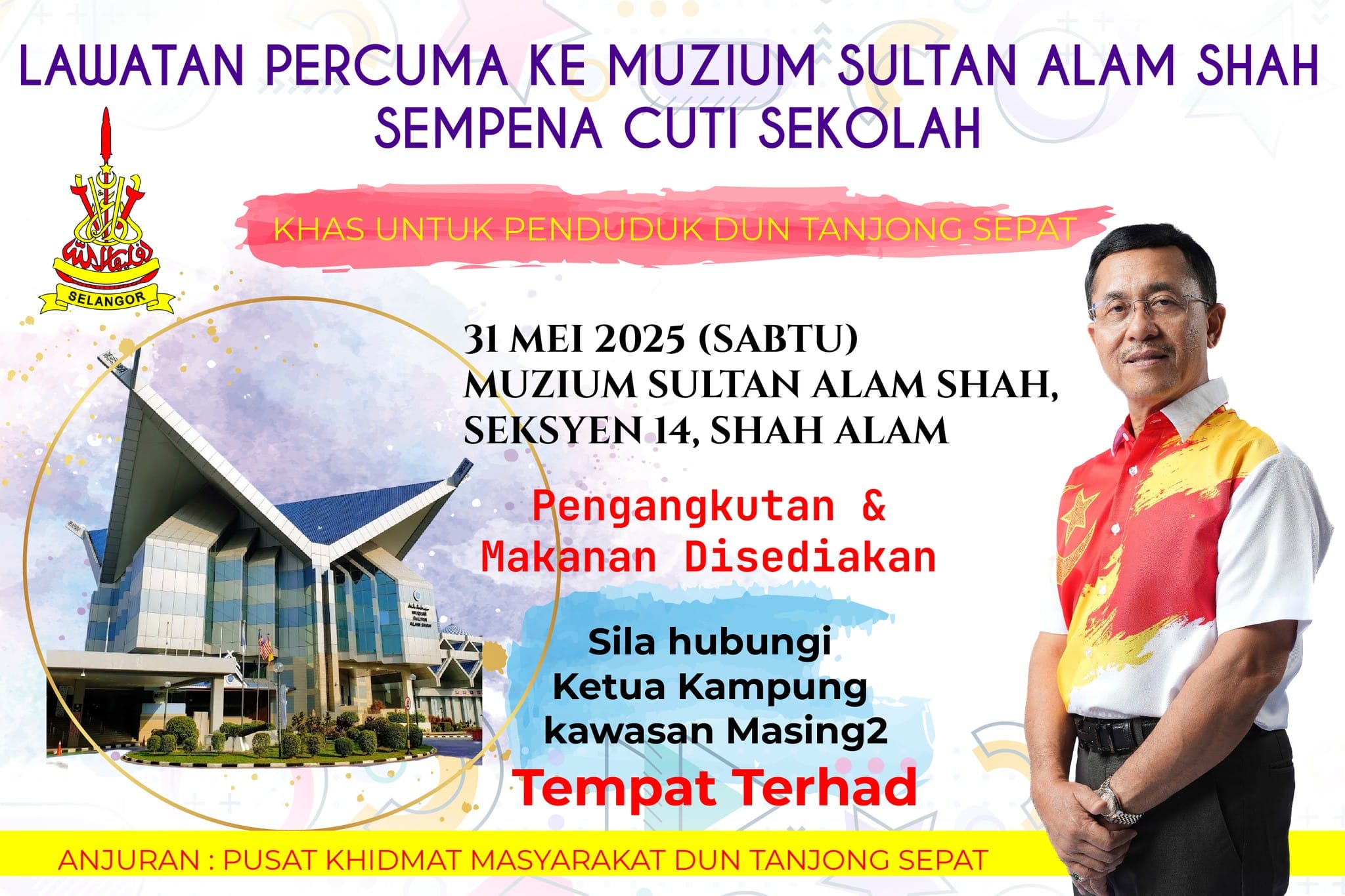 Cuti sekolah: DUN Tanjong Sepat anjur lawatan percuma ke Muzium Sultan Alam Shah
