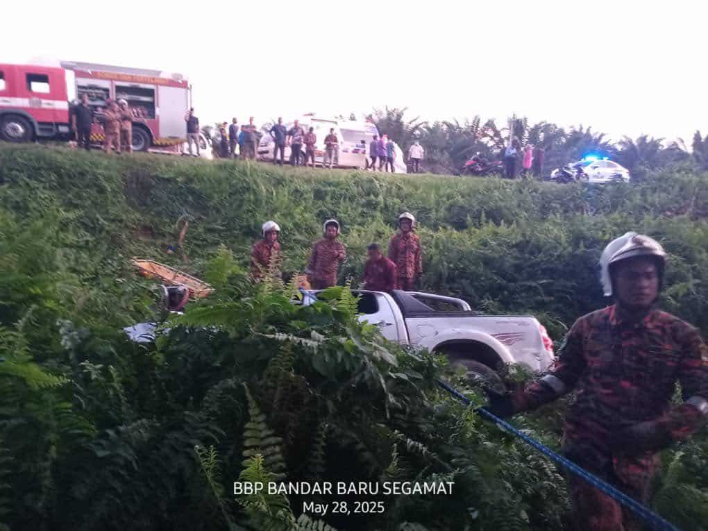 一家六口共乘车外出不幸掉山沟  父亲与9岁女儿丧命