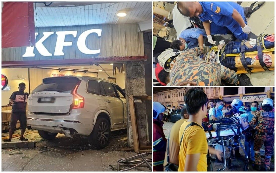 休旅车直冲入快餐店  老妇被卷入车底送院抢救