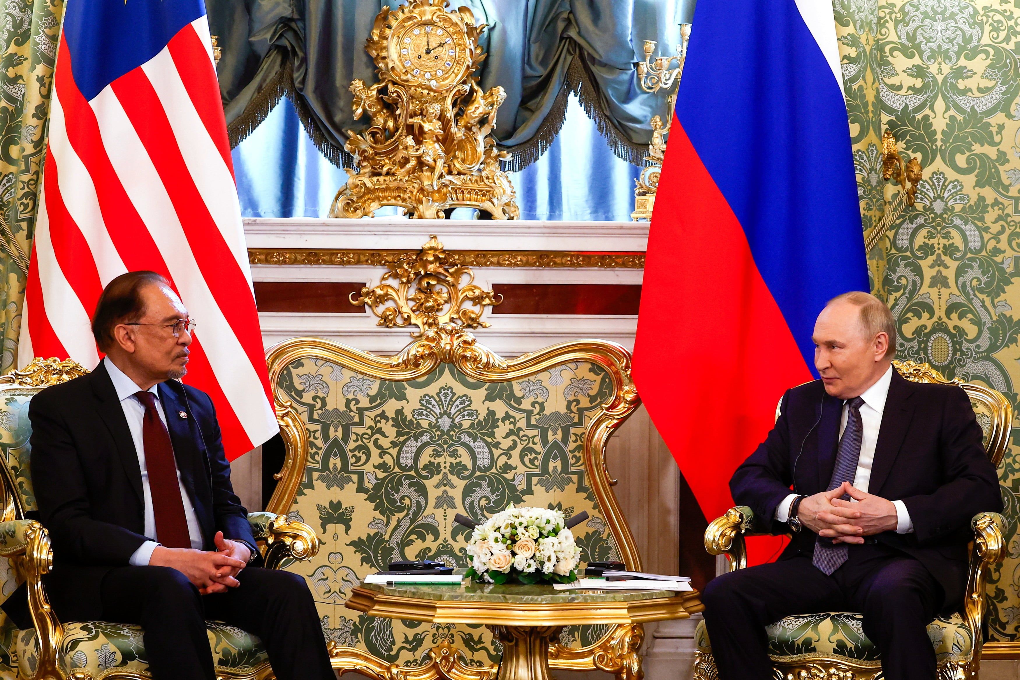 安华：俄罗斯是大马的好朋友 寻求普汀支持加速各领域合作