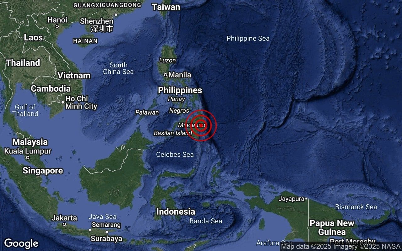 菲律宾棉兰老岛今早5.0级地震