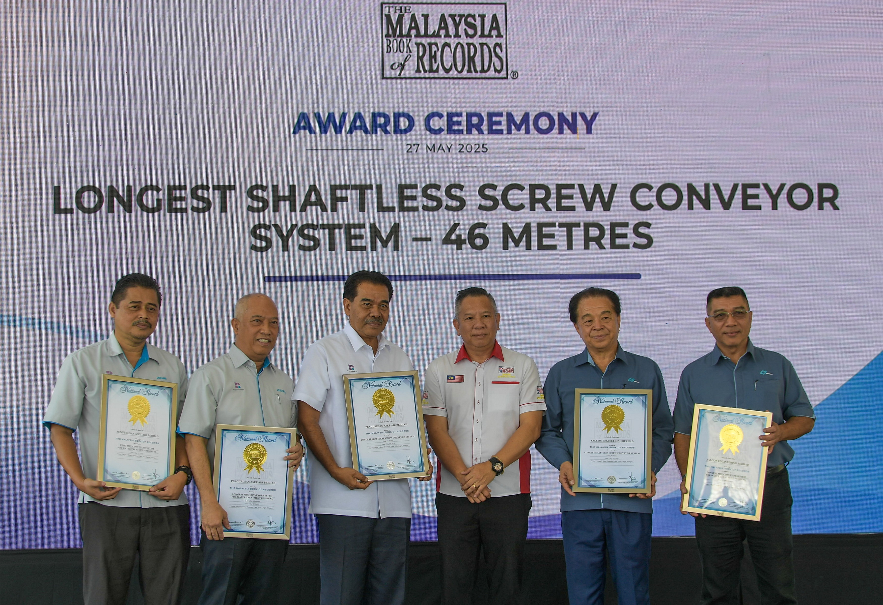 Langat 2 WTP receives seven Malaysia Book of Records recognitions