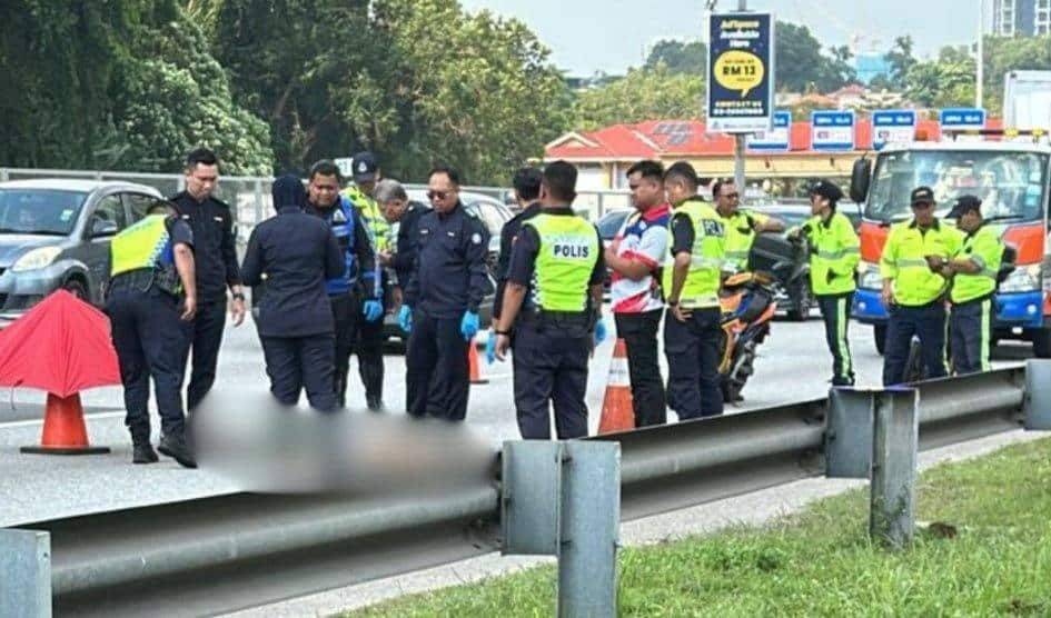 【妇女坠大道旁丧命】 警方：与丈夫争执  妇女疑自行跳车身亡