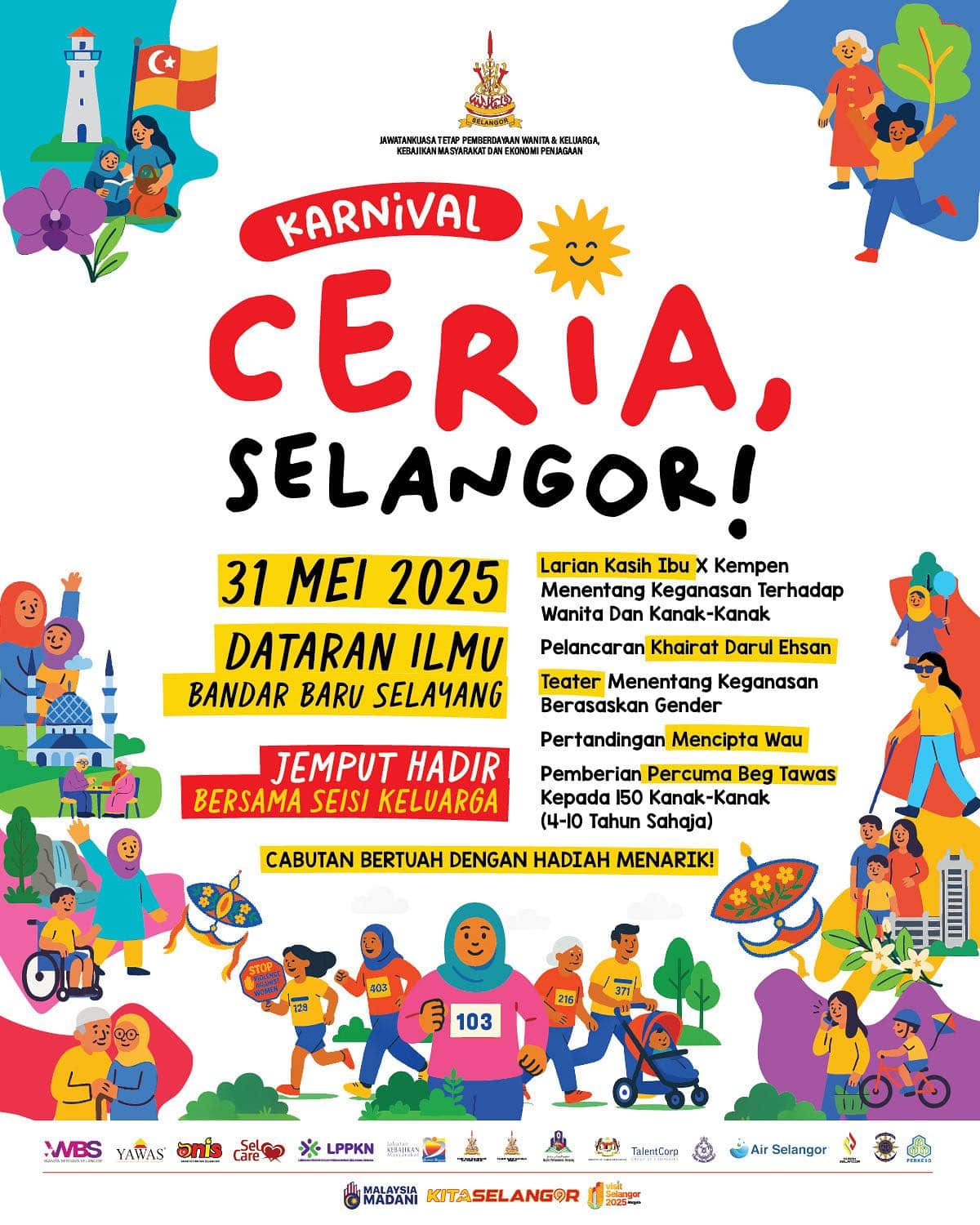 Karnival Ceria Selangor hujung minggu ini, orang ramai dijemput hadir
